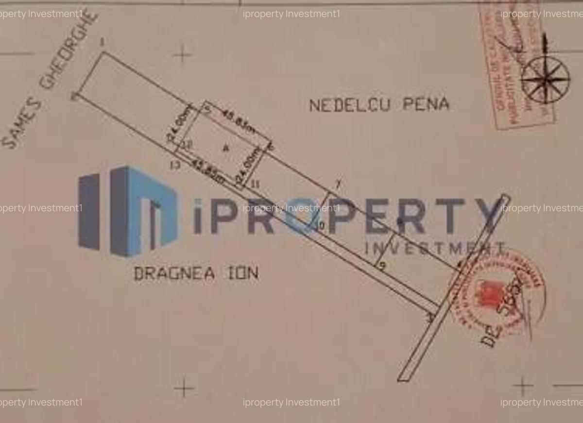 Teren 1289 Mp | Dobroesti Granita cu Pantelimon In Camp | Deschidere 45 Ml - 2