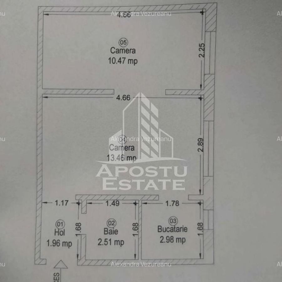 Apartament cu 2 camere, parter inalt, zona Sagului - 1
