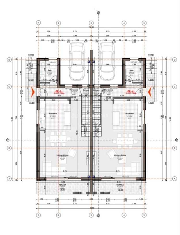 Terenuri cu Autorizatie de Constructie  Duplex - 500- 650  mp / parcela - 17