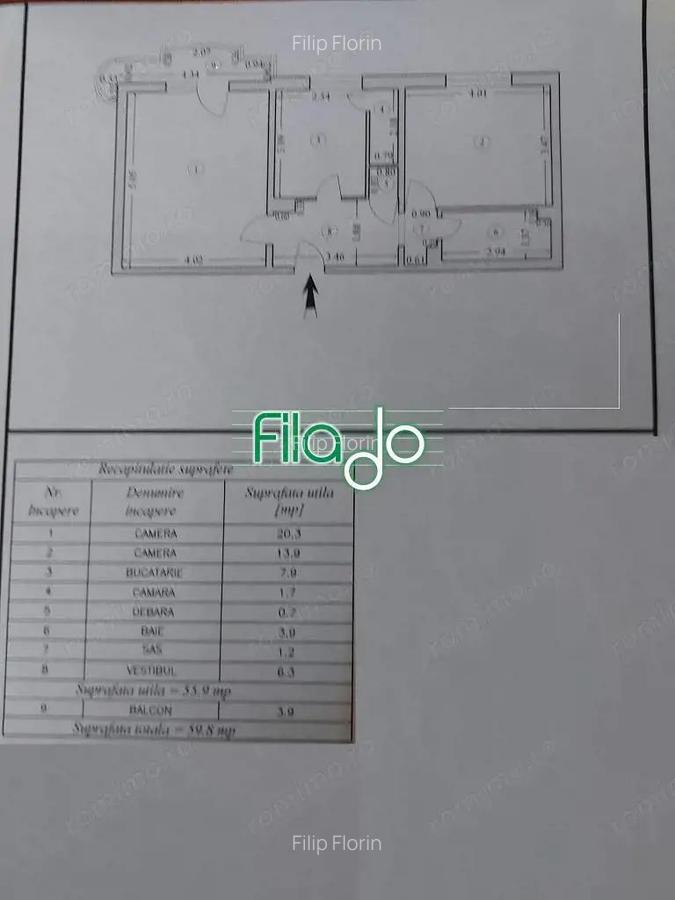 Apartament 2 camere Decebal, Piata Muncii - 1