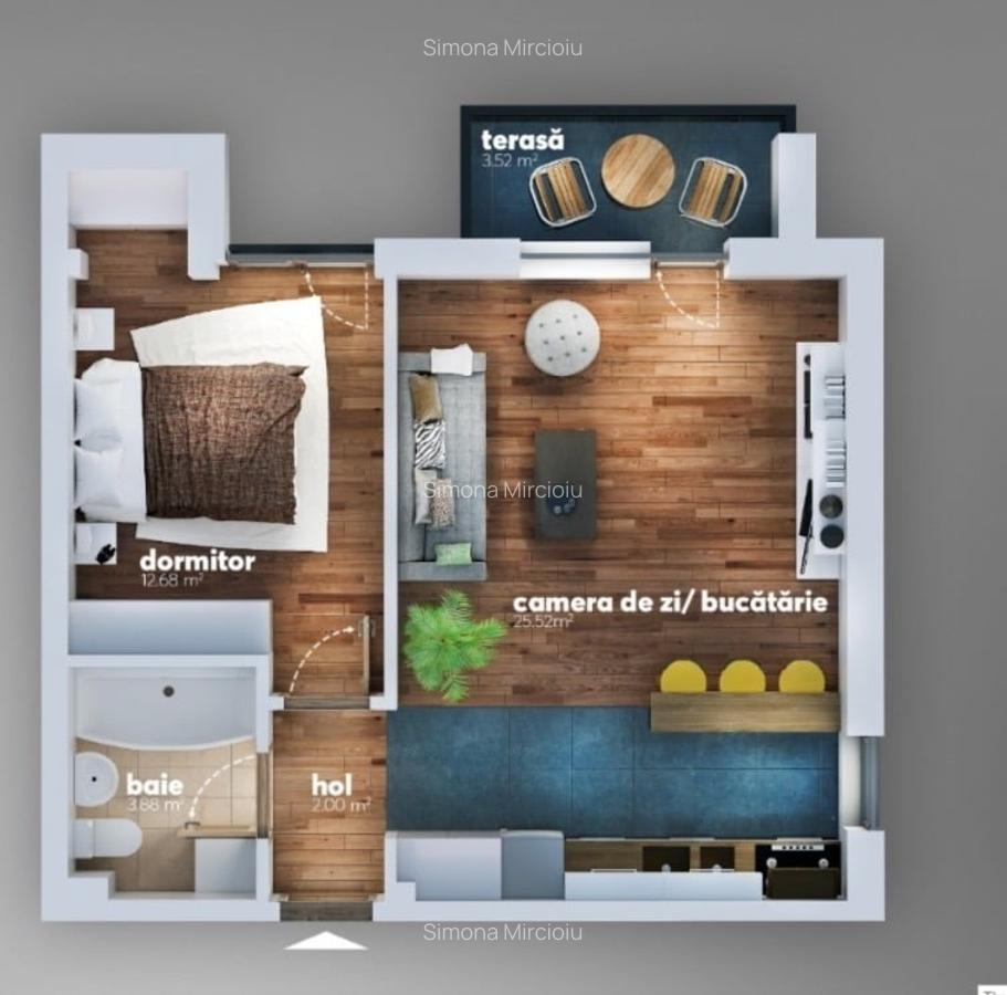 Apartament 2 camere, predare la cheie-Metrou Apărătorii Patriei-Comision 0% - 8