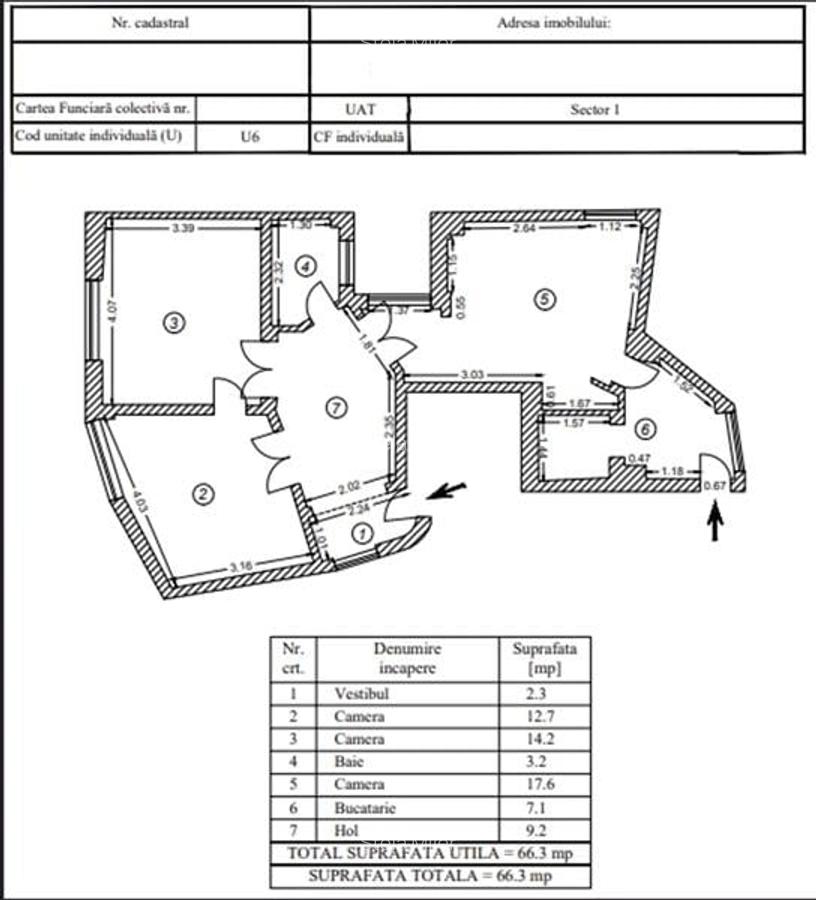 Calea Victoriei, apartament 3 camere parter/S+P+2E - 1