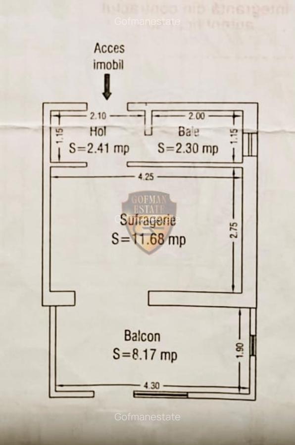 Garsoniera 25 mp, Tomis Nord , Parter , centrala gaze, balcon - 2