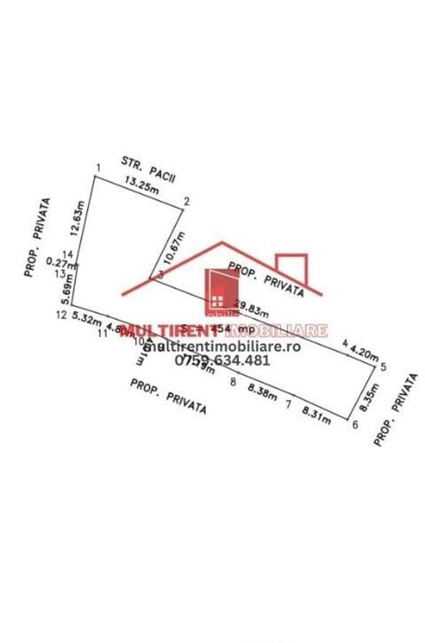 Teren intravilan pentru casa situat pe str.Pacii ! - 2 Teren intravilan pentru casa situat pe str.Pacii ! - 2