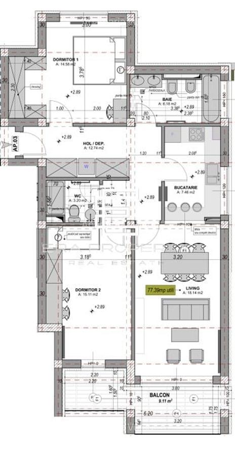 Apartament 3 camere/77 mp, /la cheie /zona Industriala Vest - 14