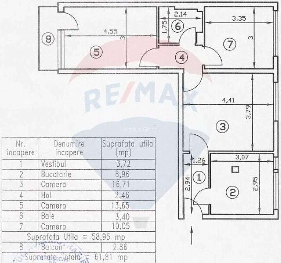 Apartament cu 3 camere semidecomandat, mobilat în Dorobanți - 2
