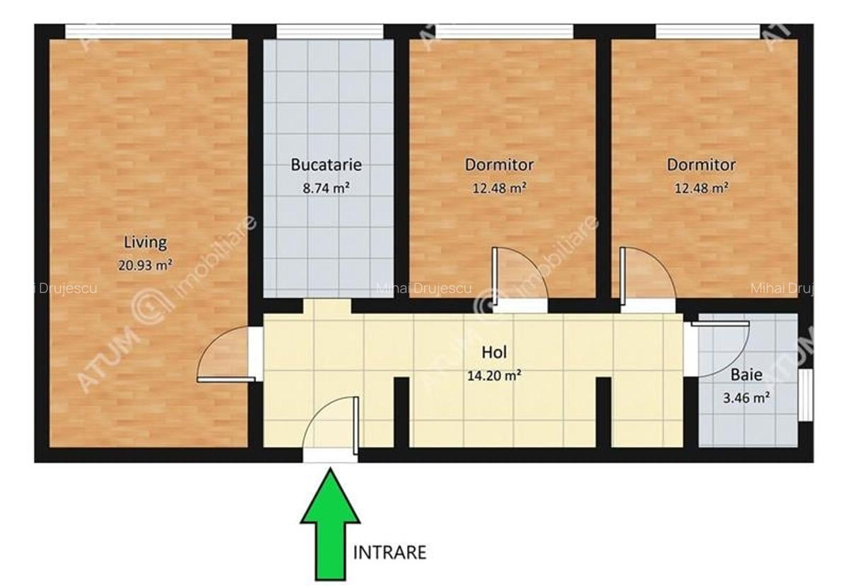 Apartament cu 3 camere decomandate pe Mihai Viteazu in Sibiu - 5