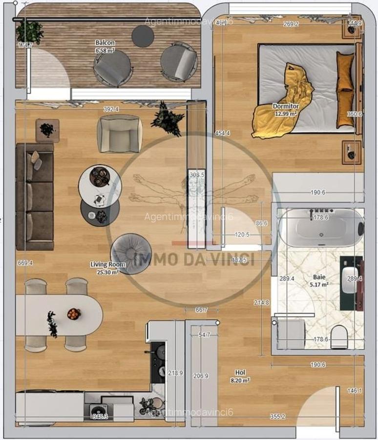 Apartament de vanzare 2 camere 57mp 2550 EUR-MP - 11