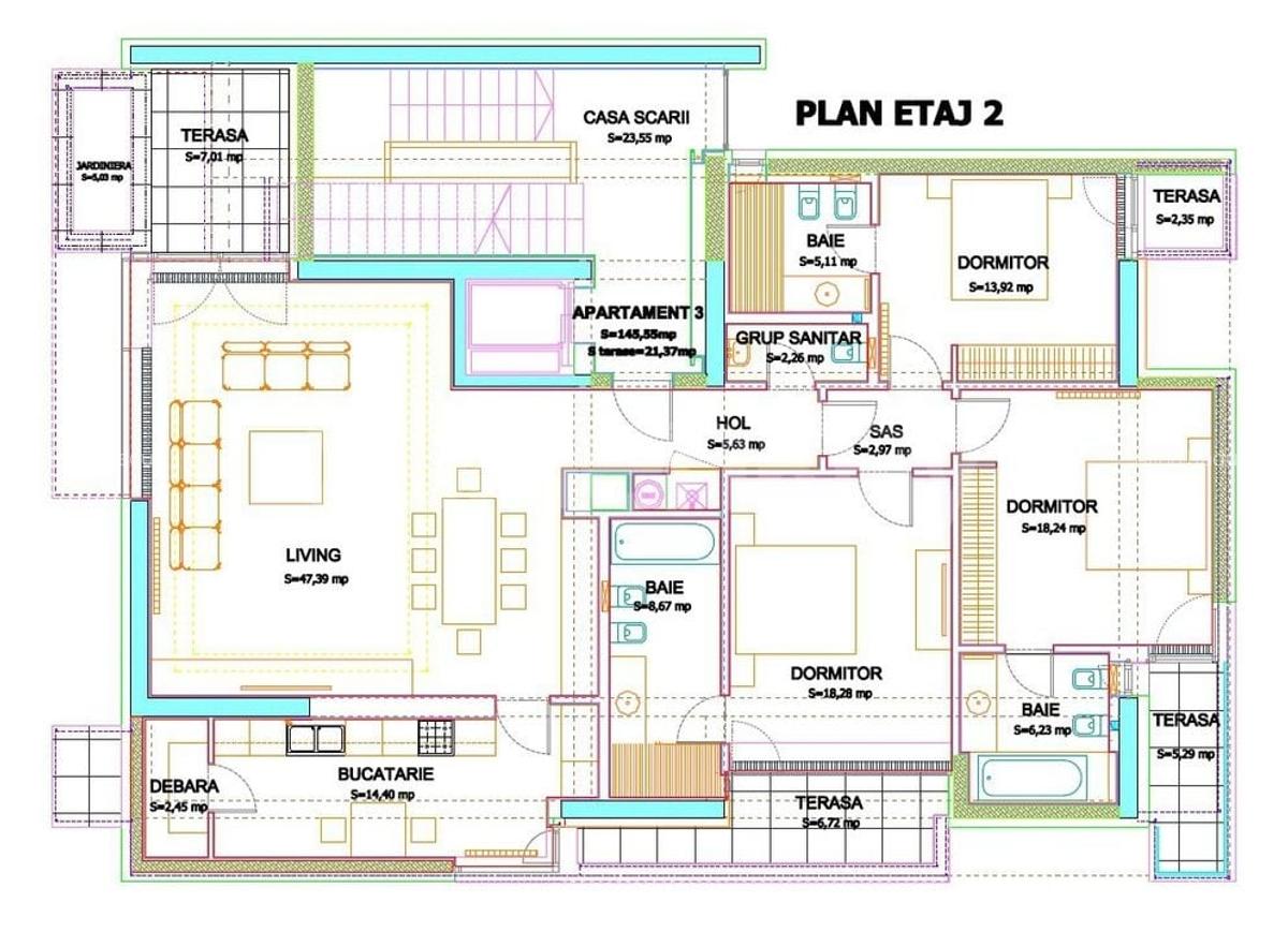 Apartament cu 4 camere decomandat, mobilat în Floreasca - 23