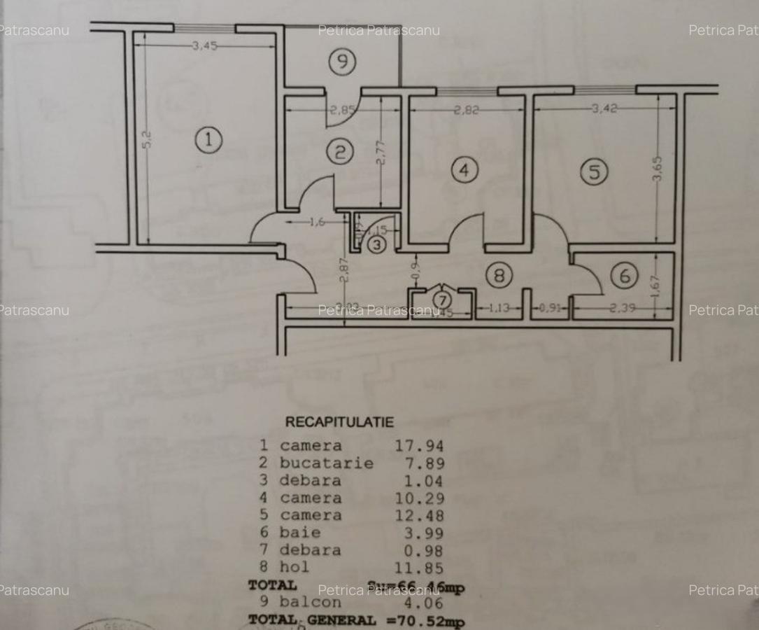 Apartament de vanzare, 3 camere, Etajul 1, zona Canta - Profi, Iasi - 16