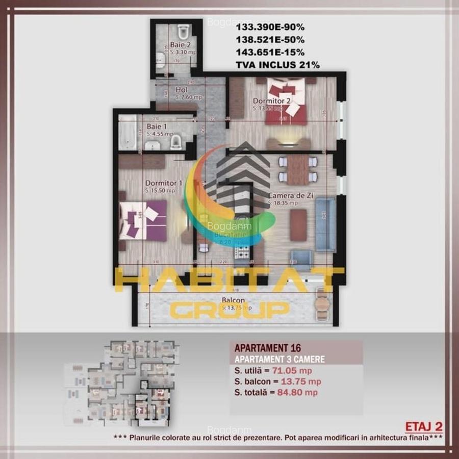 Titan 3 camere decomandat 85 mp in bloc tip boutique - 2