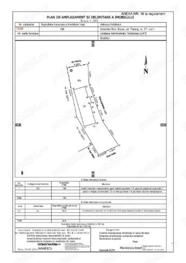 Teren 196 mp intravilan, Strada Parang, cu casa demolabila - 1