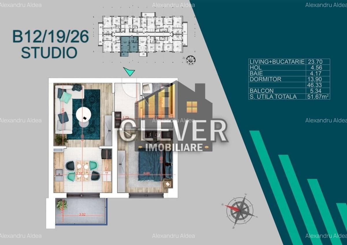 2 Camere Finisaje Premium Smart Home-Theodor Pallady - 2