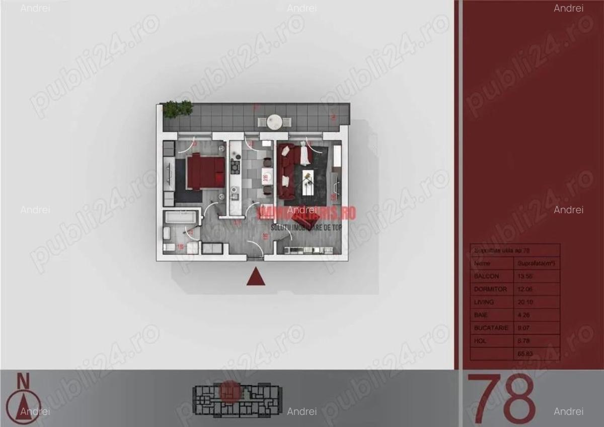 Metrou N.Teclu - Decomandat - Centrala Proprie - AC - Parcare - 9