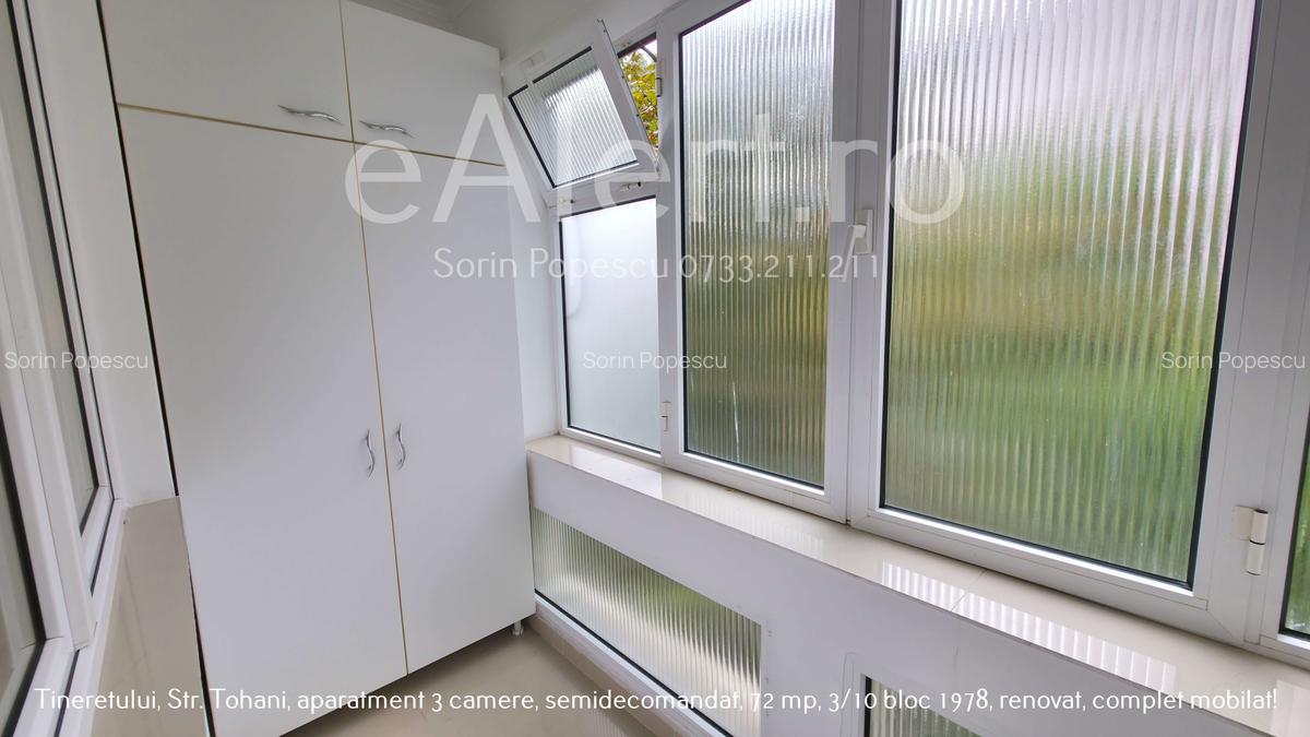 Apartament 3 camere decomandat, 72 mp, etaj 3/10 – Tineretului, strada Tohani. - 19
