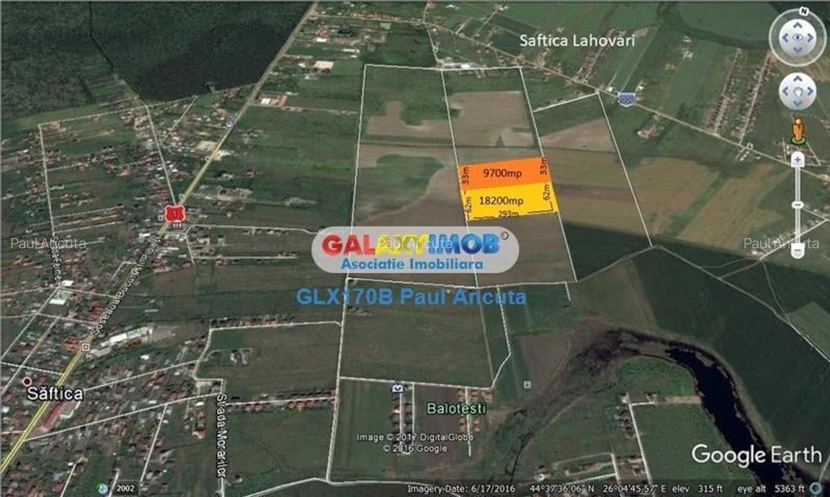 Teren Balotesti Saftica Lahovari 18200 mp rezidential - 1
