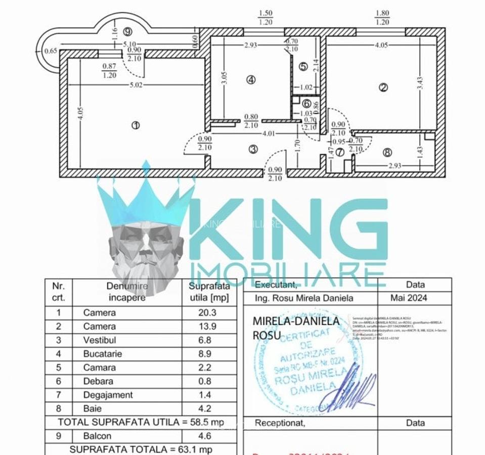 Apartament cu 2 camere decomandat în 13 Septembrie - 14