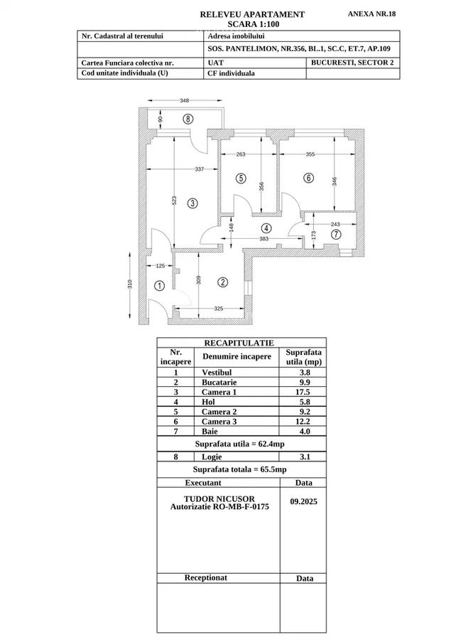 Pantelimon, Liceul Lucian Blaga 3 camere - 6