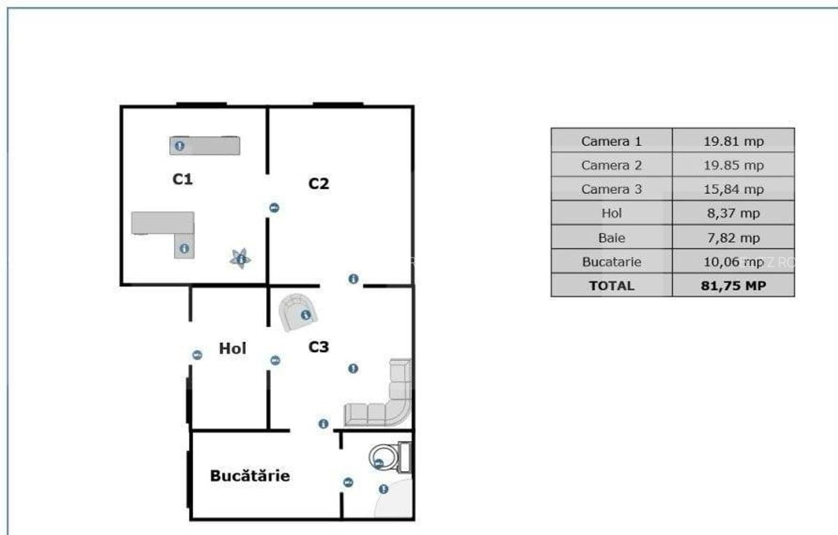 Casa 3 camere, 82 mp, curte de 1200 mp, zona Gheorgheni, posibilitate Park Auto - 1