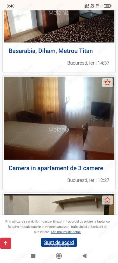 Inchiriez o camera cu baie separata in apartament de 3 cam - 1