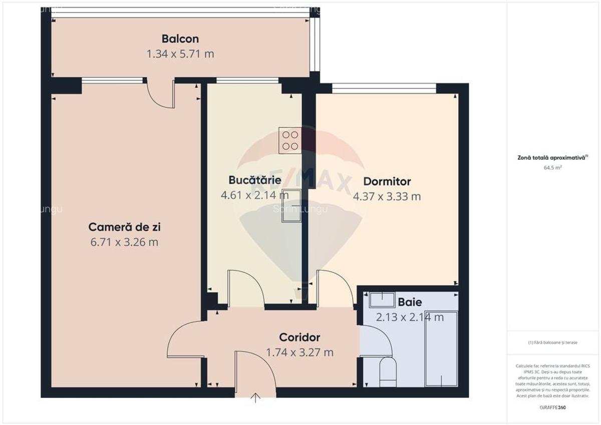 Apartament cu 2 camere decomandat, mobilat în Bucureștii Noi - 11