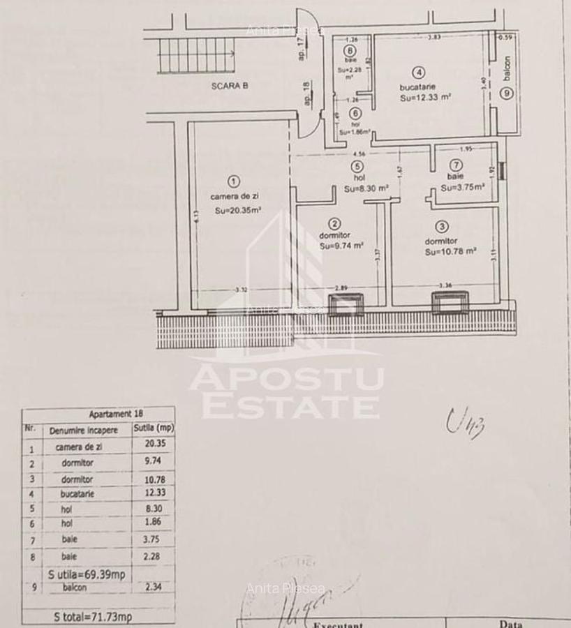 Apartament cu 3 camere decomandat, mobilat în Lipovei - 15