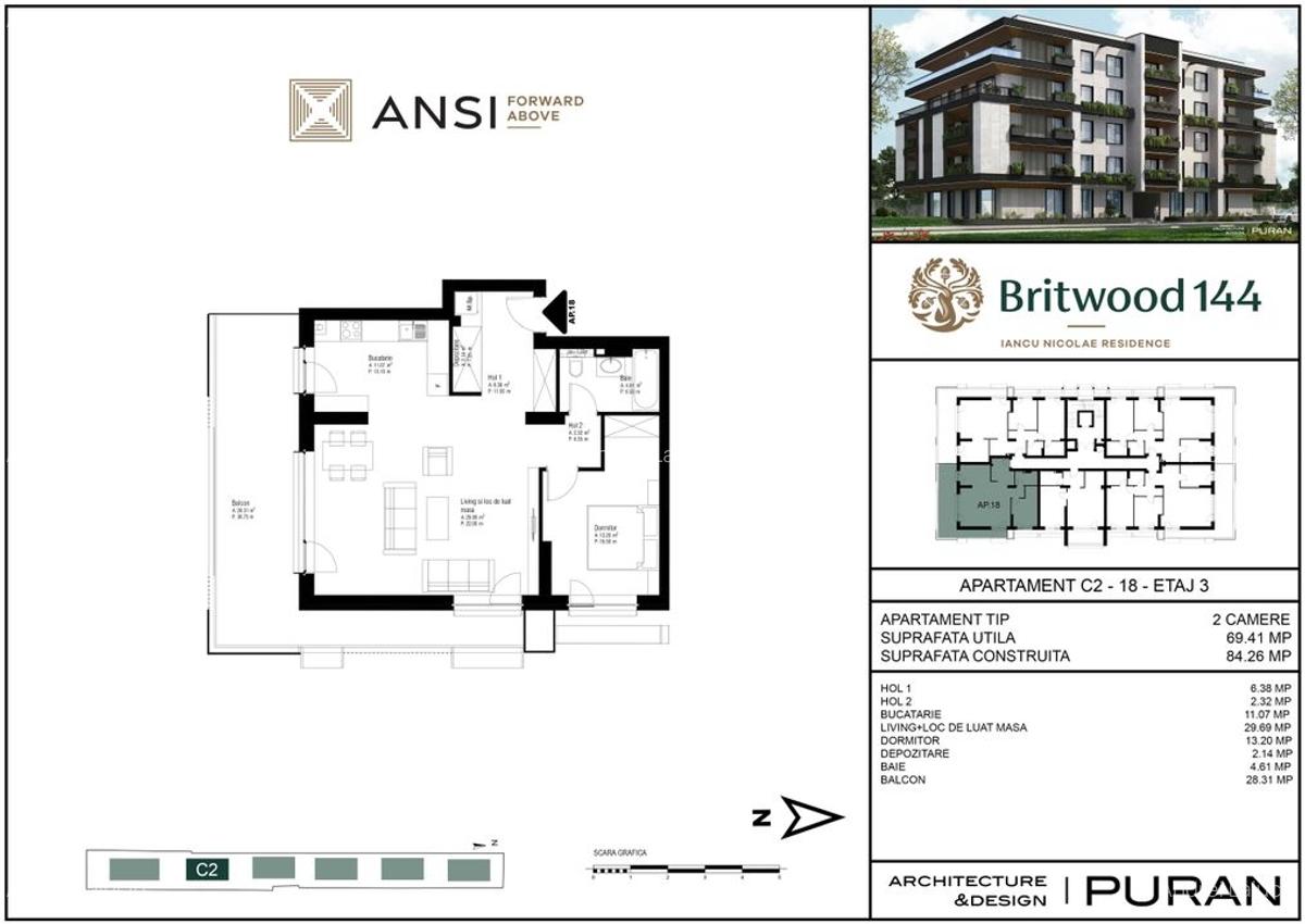 De vanzare apartament 2 camere - BRITWOOD 144, Iancu Nicolae - 2