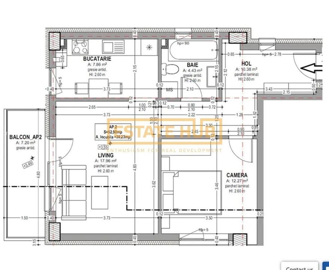Apartament 2 camere + parcare | str Burebista | 0% comision - 6
