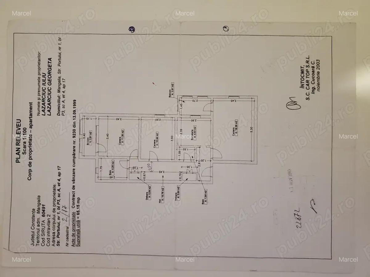Vanda schimb apartament 3 camere, decomandat, 2 balcoane, 2 bai, 4 4 - 5