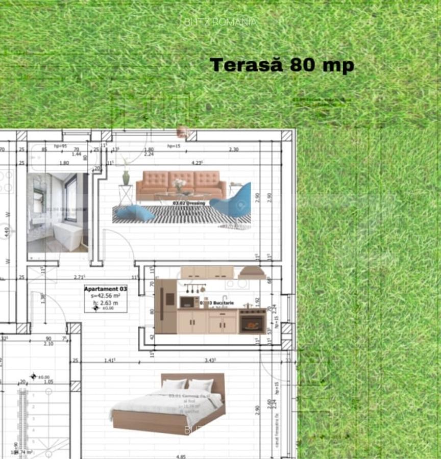 Apartament de vanzare, cu 2 camere + Gradina 80 mp, zona Ciarda Rosie - 1