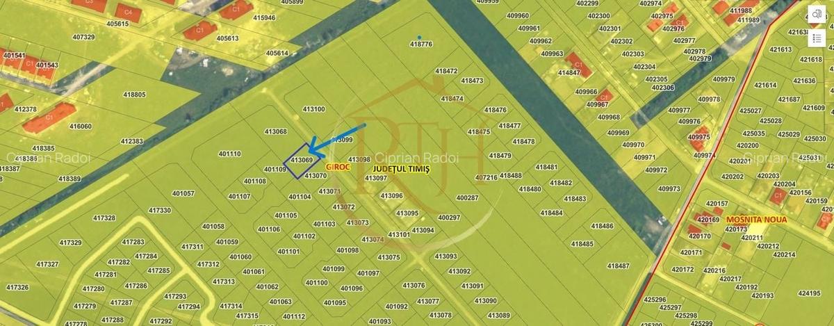 De vanzare teren intravilan in Giroc,563 mp, front stradal 20 ml. - 1