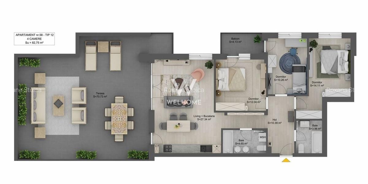 Penthouse  LA CHEIE, bloc nou, Sibiu,Kaufland - 2