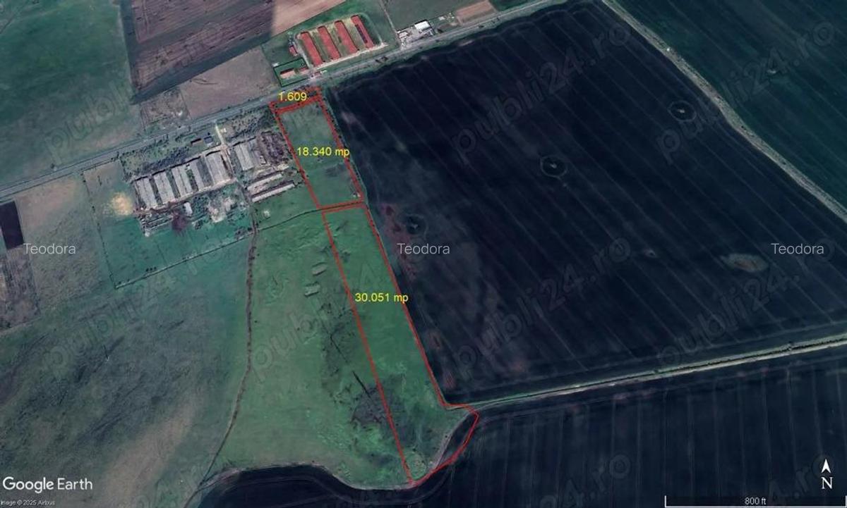 Teren neproductiv - 5 ha Horia, com. Vladimirescu - 8