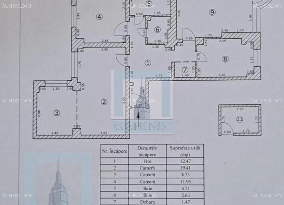Apartament cu 4 camere decomandat, mobilat în Centrul Civic - 6