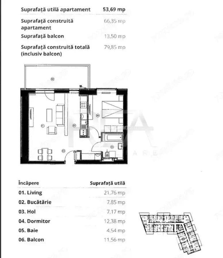 2 camere, penthouse, mobilat designer + 2 parcari Aviatiei Tower - 10