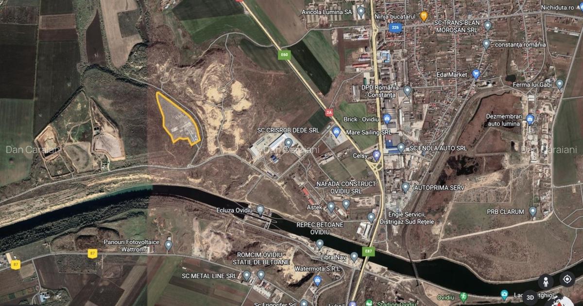 Ovidiu 6 ha teren intravilan construibil îngrădit și platforma betonata. - 4 Ovidiu 6 ha teren intravilan construibil îngrădit și platforma betonata. - 4