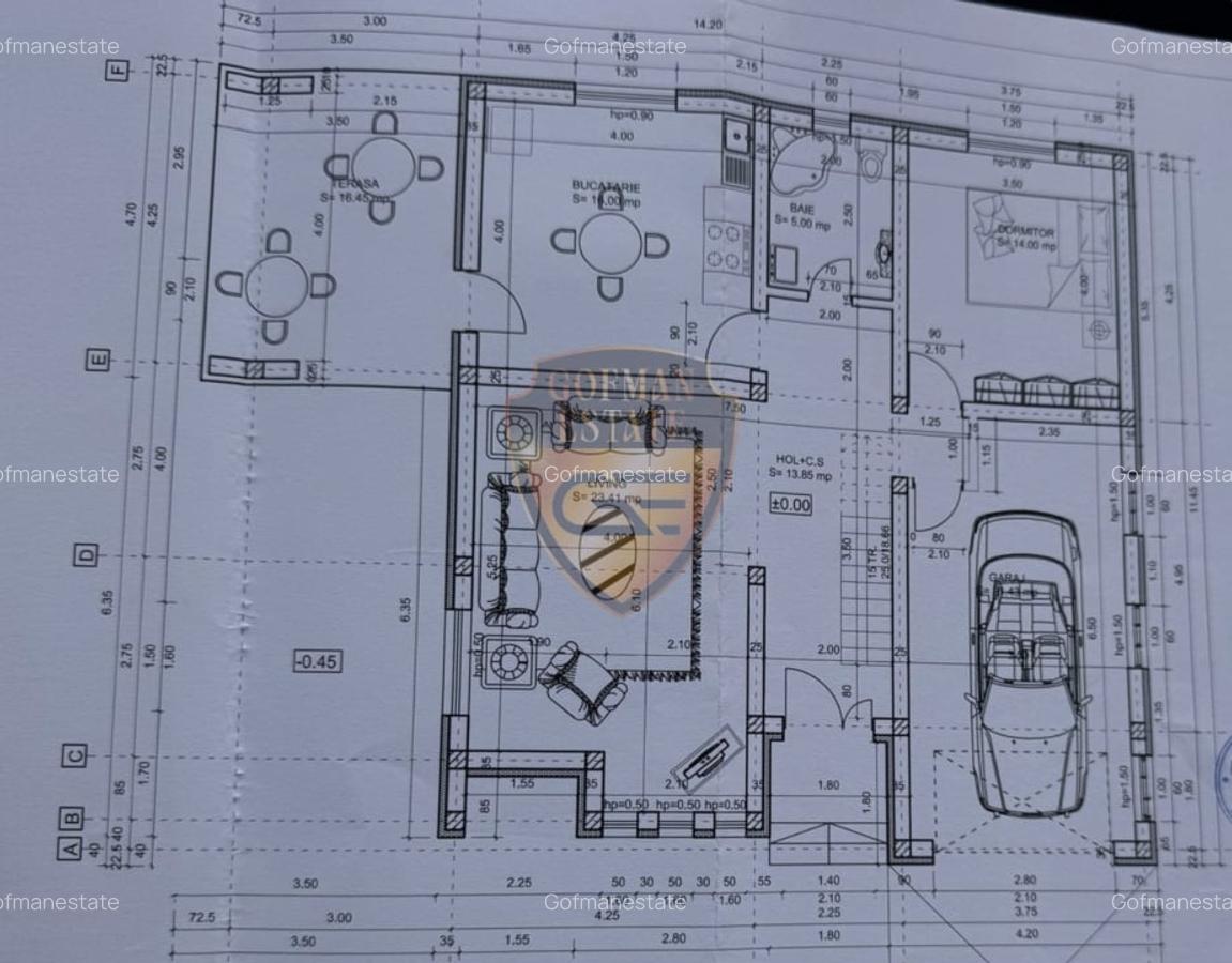 Casa 4 camere, P+M , Valul lui Traian, la gri teren 337 mp, garaj - 30