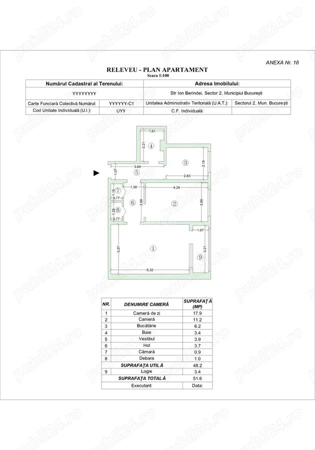 PROPRIETAR, 2 camere, Etaj 2, Str Ion Berindei, D.na Ghica - 2