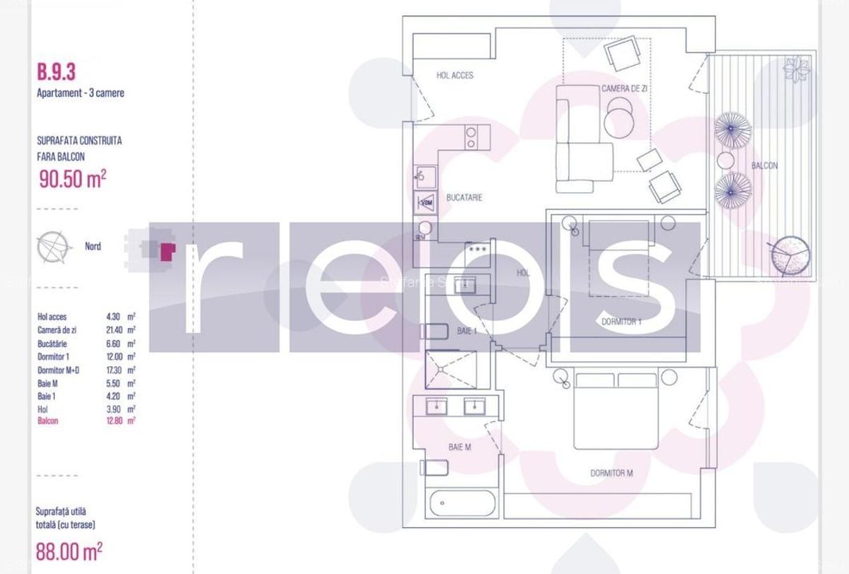 ETAJ 3-9-13 | ONE VERDI PARK |3 CAMERE | VEDERE PANORAMICA| PARCARE - 10