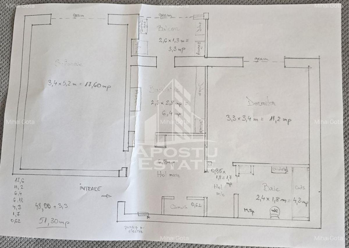 Apartament cu 2 camere, decomandat, centrala proprie, zona Lipovei - 6