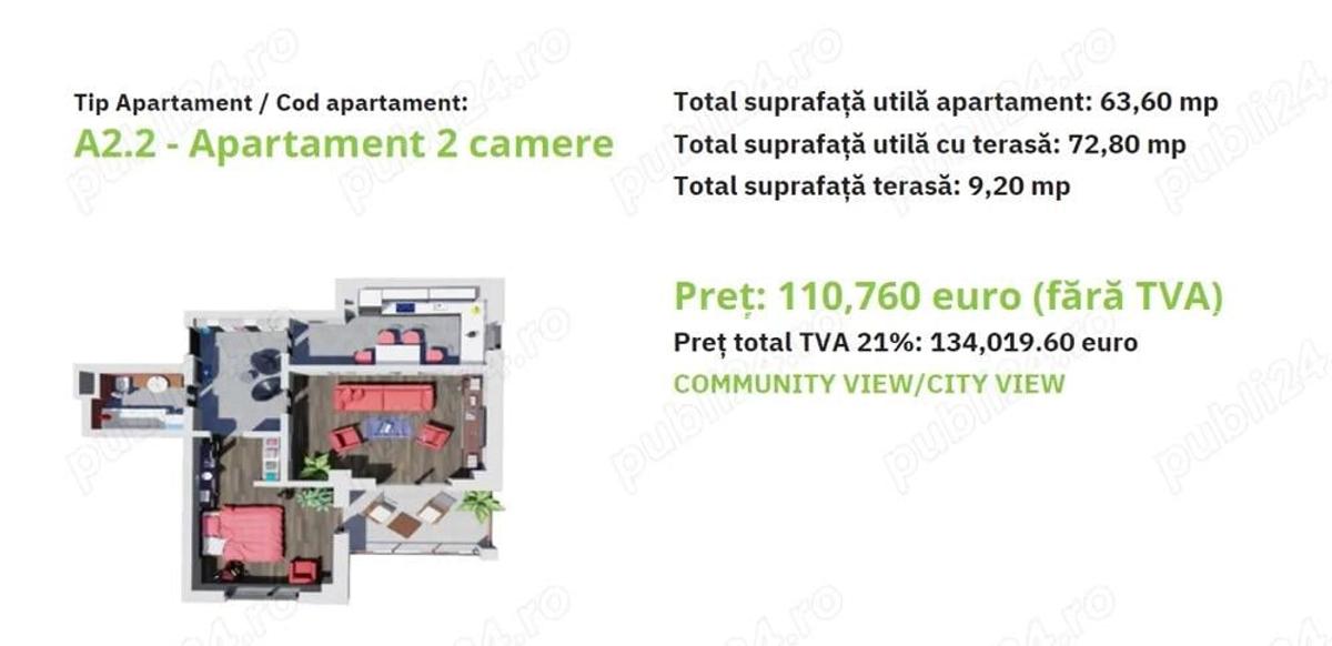 C 1556 De vanzare apartament cu 2 camere in Tg Mures- Green Residence - 5