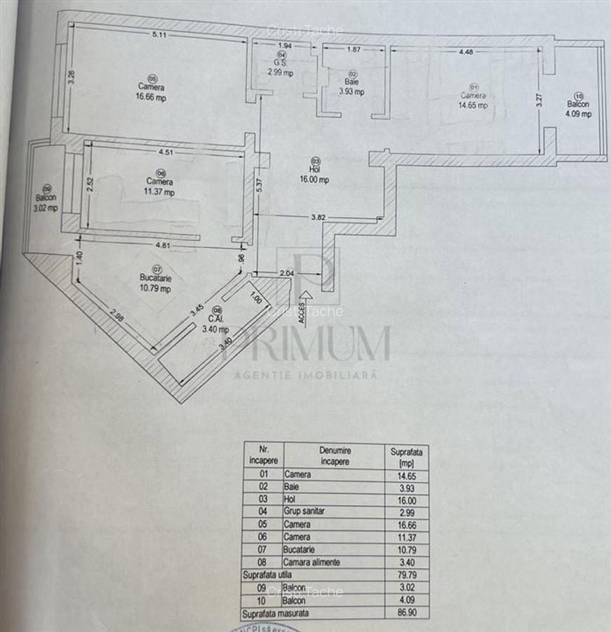 CIRCUMVALATIUNII - 3 cam - 2 bai - 2 balcoane - debara - LIFT - BOXA CF - 1