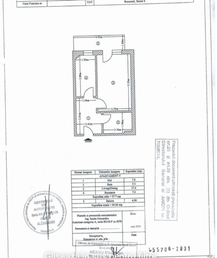 Garsoniera noua 43 m mobilata  | Drumul Taberei- Auchan - 12