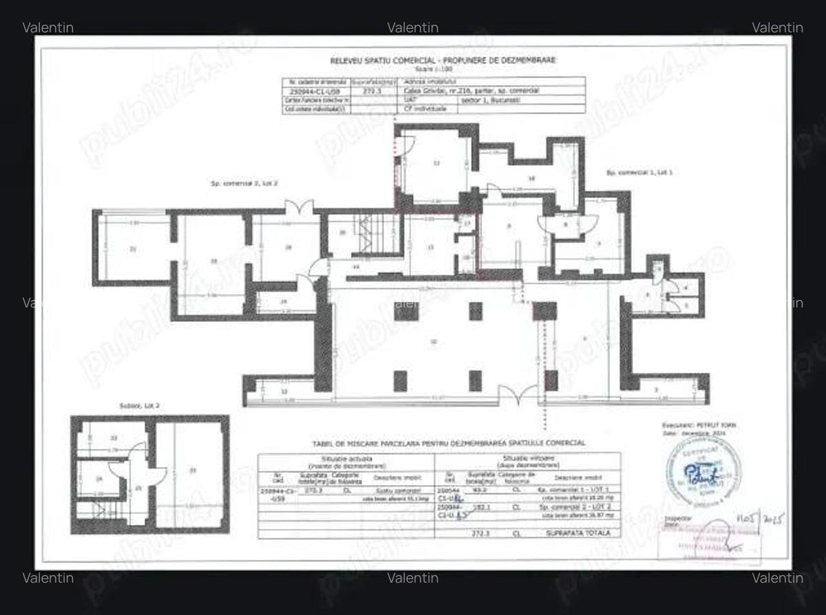 Inchiriez spatiu comercial, 272mp, Calea Grivitei, 22euro mp - 1