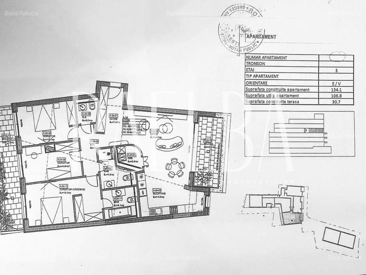 Apartament 4 camere | Dacia | Parcare | Terase 30.7mp - 38