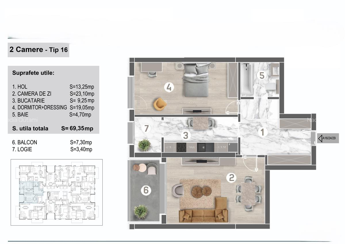 2 camere // acces rapid catre parc //  acces rapid metrou // bloc finalizat - 6