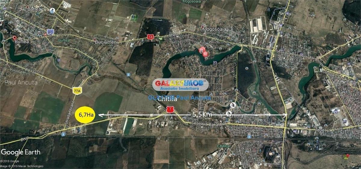 Teren  Chitila Buftea  DN7 la  Noda Autostrada A0  Industrial 65000 mp - 4