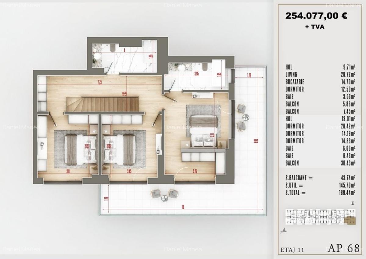 Apartament cu 5 camere decomandat în Theodor Pallady - 20
