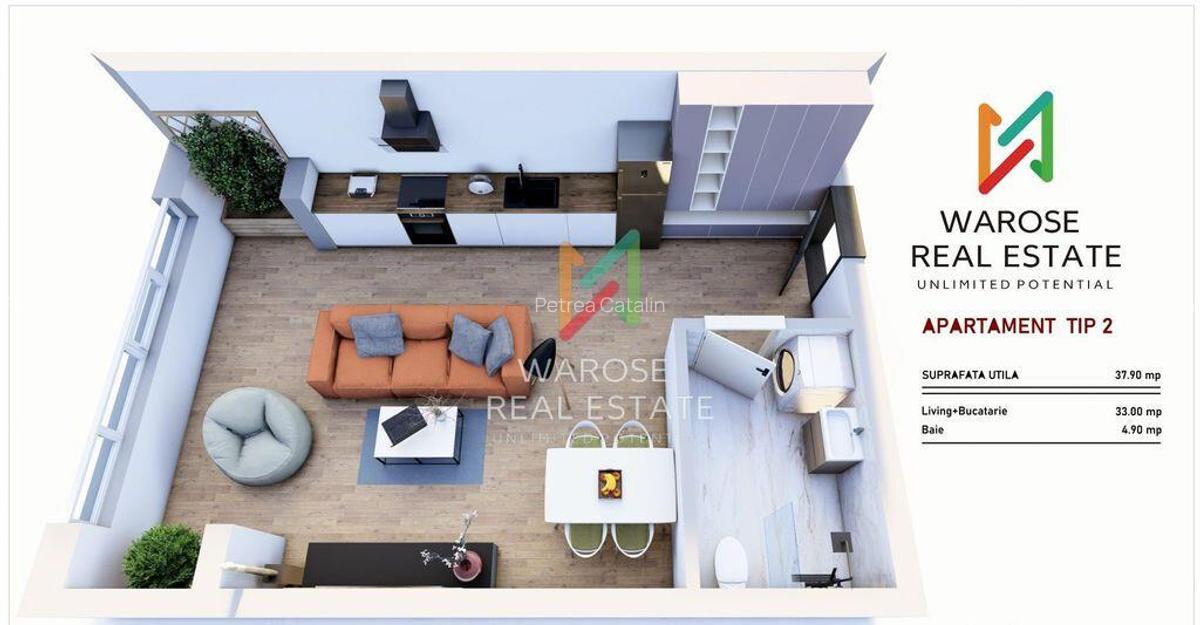 0% Comision | Garsoniera noua | Codlea | 38 mp - 2