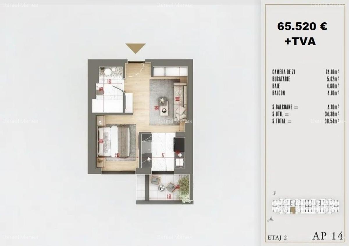 Garsonieră premium de 38.54 m? - Ideală pentru tine - 6